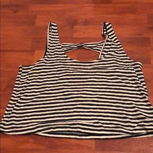 stripped, bow back tank top